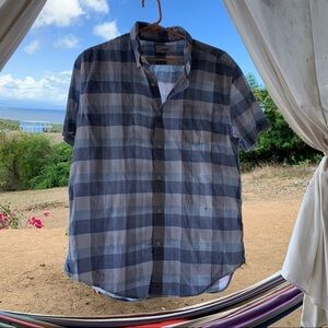 Sonoma causal button down plaid top